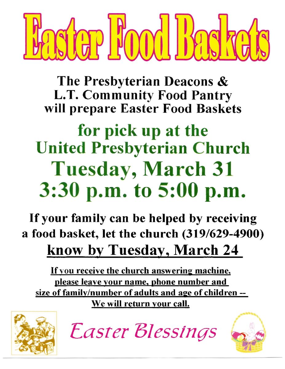 Easter Food Baskets flyer