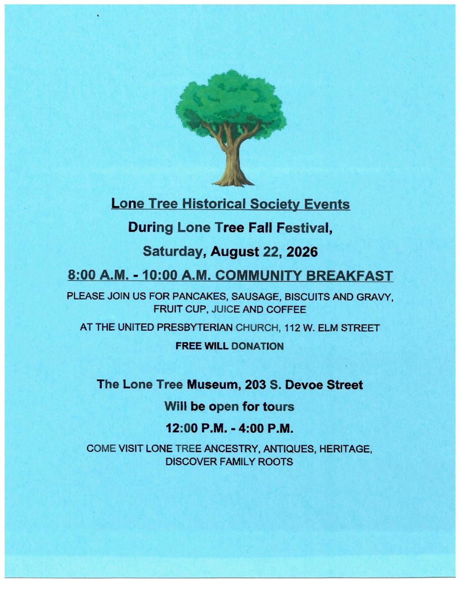 LT Historical Society Events flyer