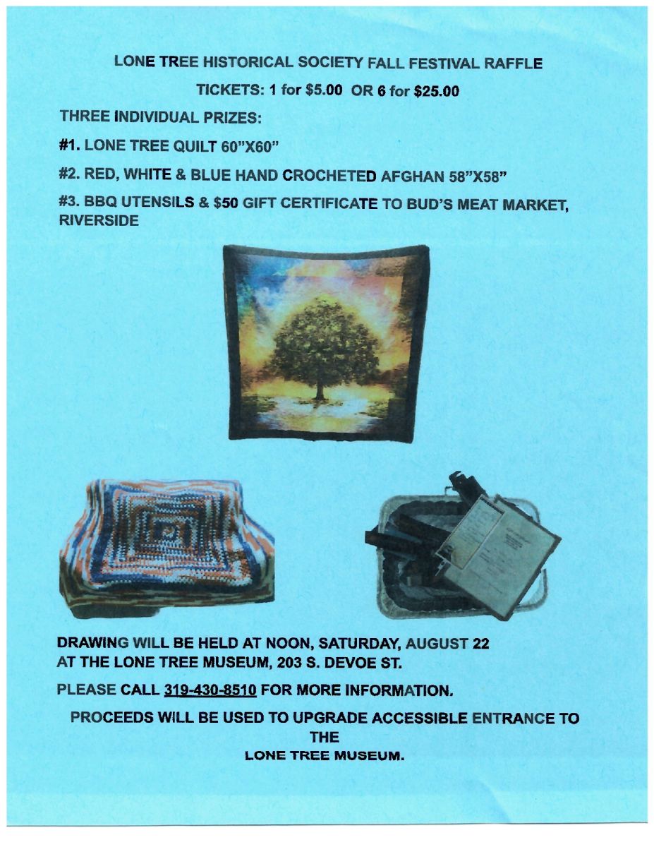 LT Historical Society raffle flyer