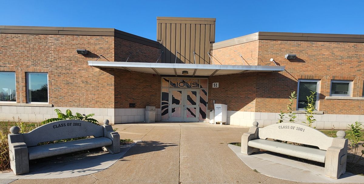 entrance to Library